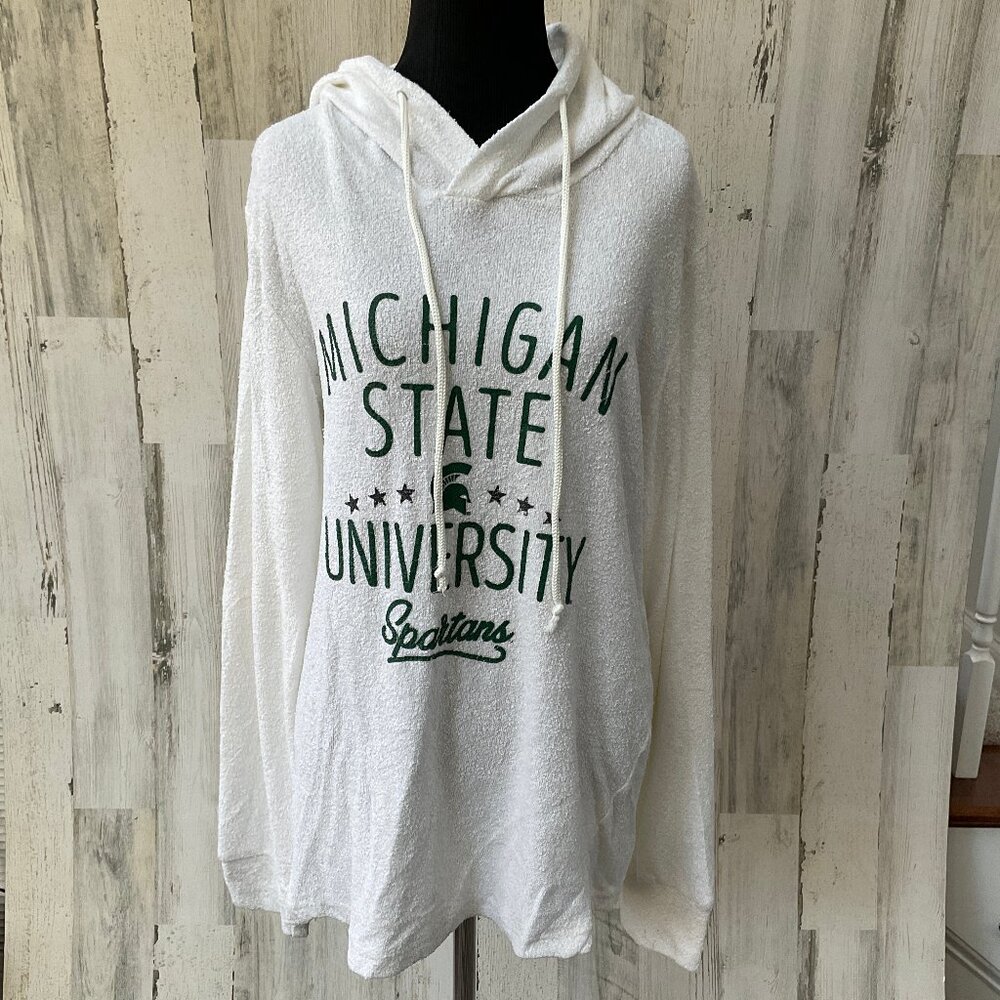 CLEARANCE! NCAA Michigan State Pressbox Women's Large Stretch Pullover Hoodie